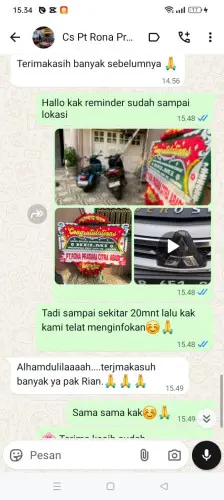 Testimonial Papan Bunga ungaran